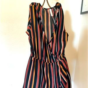 Stripped Dress Medium Blue